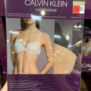 Set of 2 - CK Lightly lined demi bras